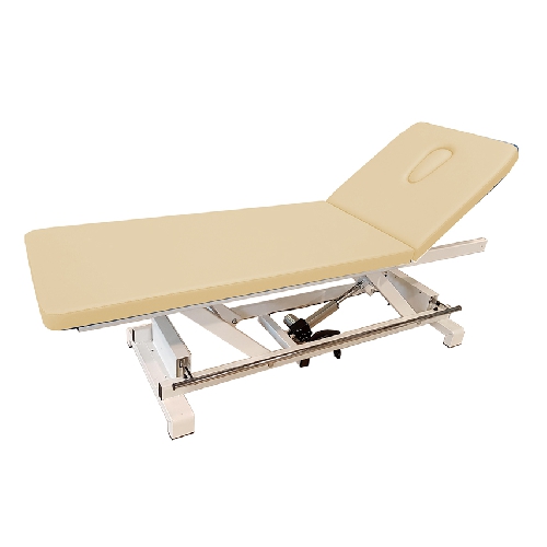 ELECTRIC HEIGHT ADJUSTABLE TREATMENT TABLE WITH FOOTBAR - BEIGE