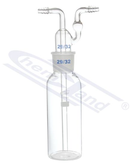 GĀZES MAZGĀŠANAS PUDELE, DRECHSEL BEZ PAMATNES