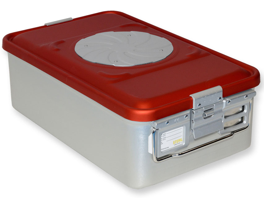 Konteineris ar vārstu-vidējs h 150 mm-sarkans