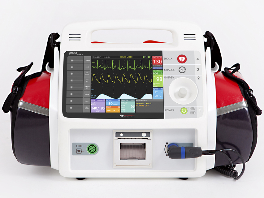 p10 rescue life 9 aed defibrillator with temp. spo2. pacemaker - english1