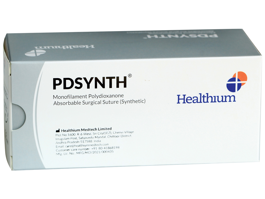 Ķirurģiskais diegs/polidioksanons/absorbējams 0 aplis, 1/2 adata 40mm-70cm/violets N12