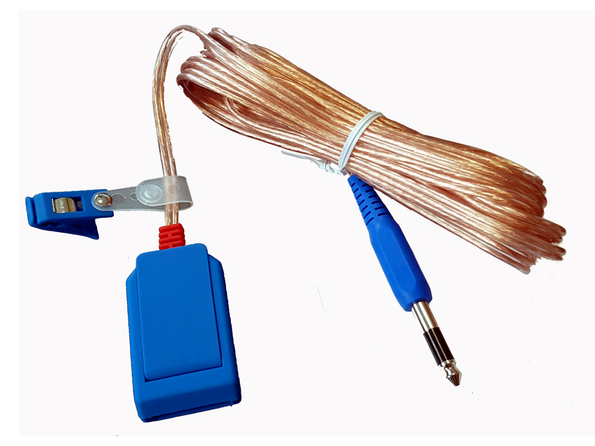 Savienojuma kabelis elektrodu spilventiņiem (30490-30495).Spraudnis 6.3 mm ar starpliku.5 m