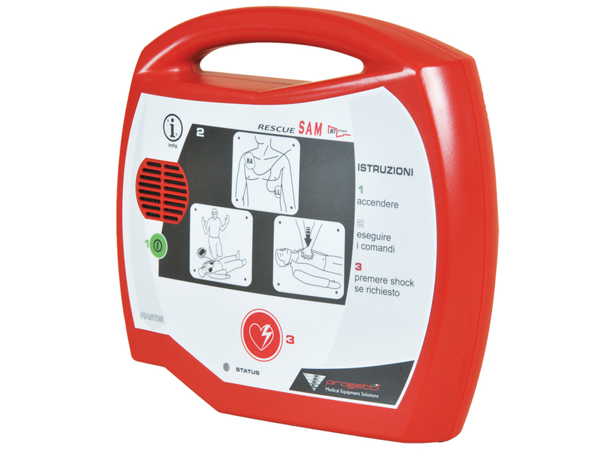 RESCUE SAM AED defibrilators.Itāļu
