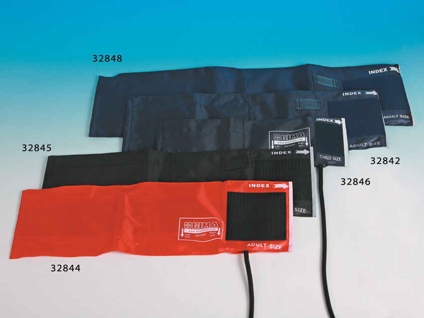 Pieaugušo manžete un 1 cauruļveida uzpūšamais maisiņš 49x15 cm. No neilona. Melns