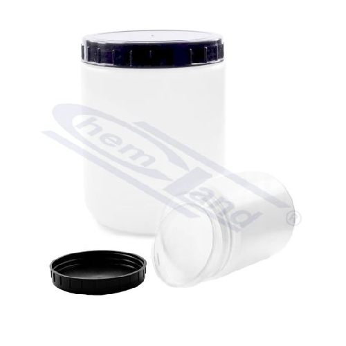 Baltas plastmasas trauks 1000 ml, skrūvējams trauka vāks