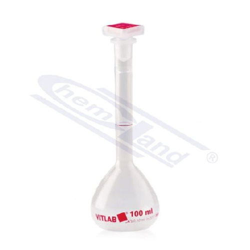 Mērkolba, PMP, ar aizbāzni, 50mL, A klase