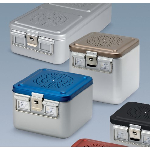 Alumīnija konteineris, pelēks vāks, ar 1 filtru 58x27x19.5