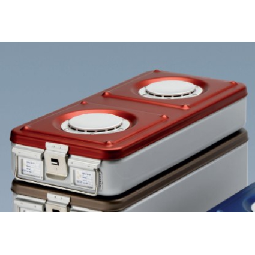 Alumīnija konteineris ar 1 vārstu 58x27x19.5 sarkans