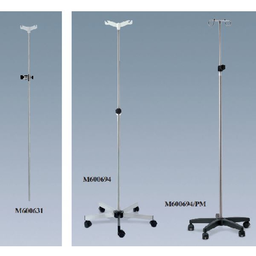 Infūzijas statīvs ar 2 NT āķiem -plastmasas pamatne, ar ritentiņiem