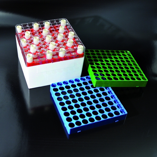 Kriogēno mēģeņu uzglabāšanas kaste. Gaiši zila.