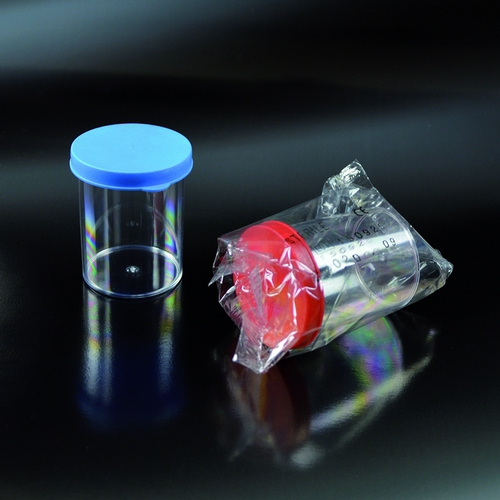 in ps vol. 60 ml. diam.41x55 mm. w_light blue pressure cap. bulk600pcs