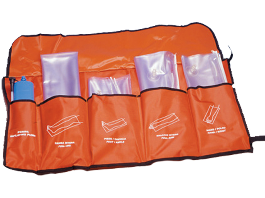Pirmās palīdzības piepūšamo šinu komplekts, 4gab