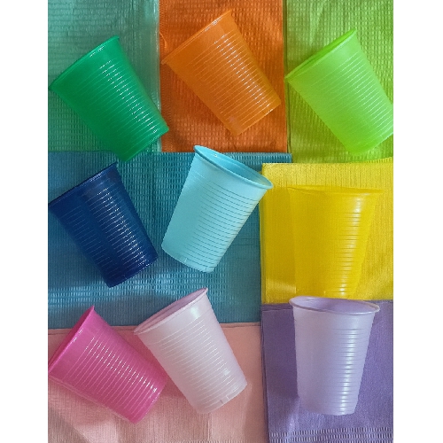 Vienreizlietojamas glāzes 200ml dzeltenas. N100