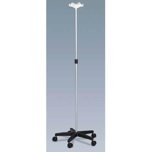 alumīnija infūzijas sistēmu statīvs ar plastmasas pamatni