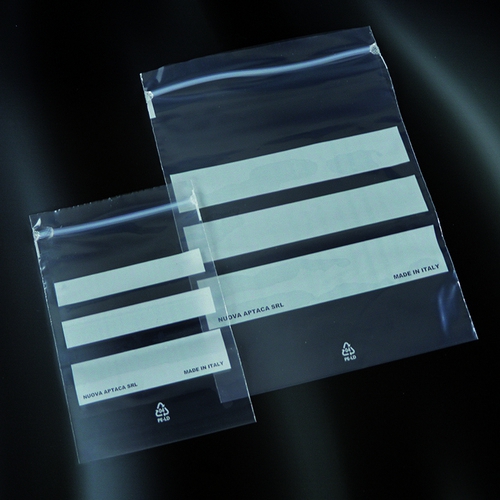 in PE, neutral colour, with zip-lock closure/opening dim 100x150 mm - N1000