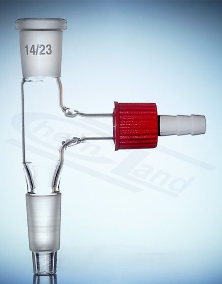 kontaktligzdas adapteris konusam ar sānu roku ar skrūvju vītni PP konuss 19/26 kontaktligzda 19/26 GLASSCO