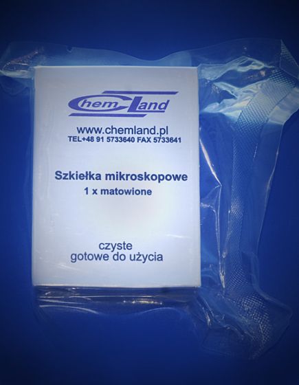 mikroskopa priekšmetstikliņš, gatavs lietošanai 76x25x1 matēts vienā galā no vienas puses