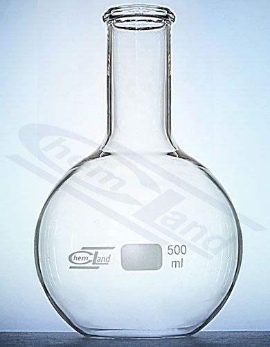 Kolba ar plakanu dibenu, šaurs kakls 02000ml CHEMLAND