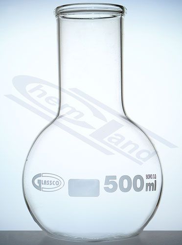 flakons ar plakanu dibenu un platu kaklu 00250ml GLASSCO