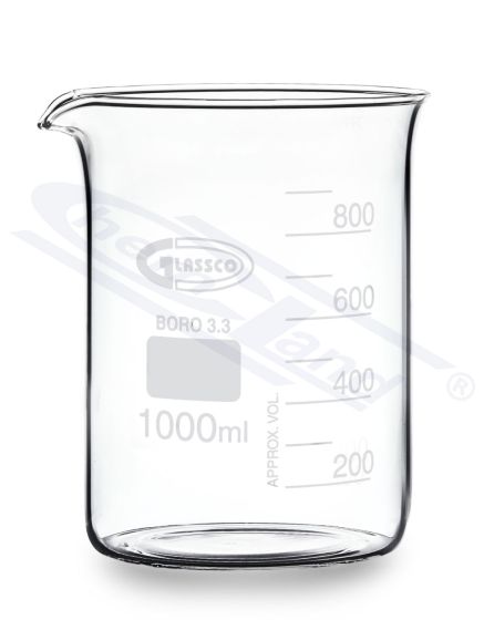 Glāze zemas formas, 10000 ml, borsilikāta stikls GLASSCO DIN 12331, ISO 3819