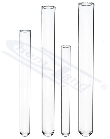 Bakterioloģiskā apaļā dibena mēģene Boro 5.1, 60,0 ml, 25 x 150 mm, GLASSCO