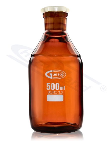 pudele ar BORO 3,3 00500 WS 24/29 ORANGE SiO2>80,5 perc GLASSCO PE aizbāzni