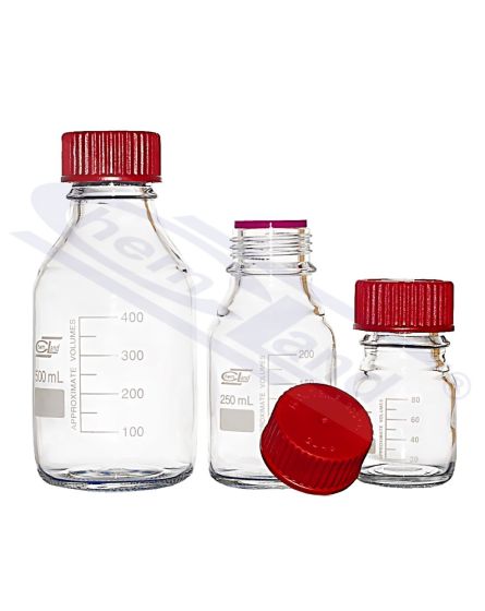 pudele ar sarkanu skrūvējamu vāciņu 2000ml līdz 200 oC