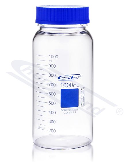 pudele ar skrūvējamu vāciņu BORO 3.3 GL80 01000ml CHEMLAND NEW LINE