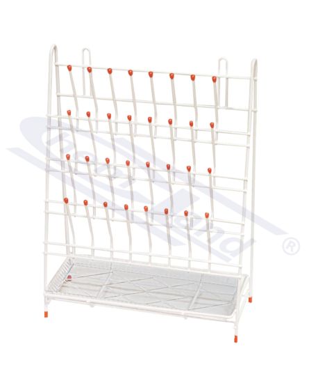 iztukšošanas plaukts 32 vietu komplekti - tērauda un PCV