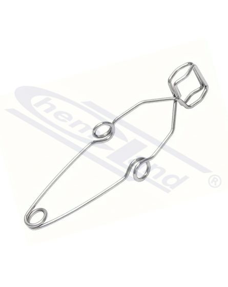 mēģenīšu turētājs, metāla, dim. 30 mm, garums 130 mm, niķelēts, niķelēts