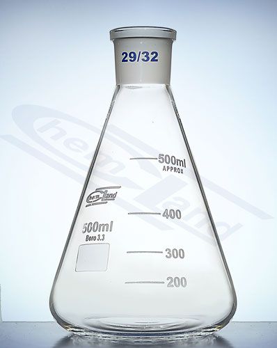 konusveida kolba NS .45/40 vāciņš. 00250ml CHEMLAND