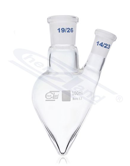 bumbiera formas kolba ar 2 kakliņiem 50ml 2x14/23