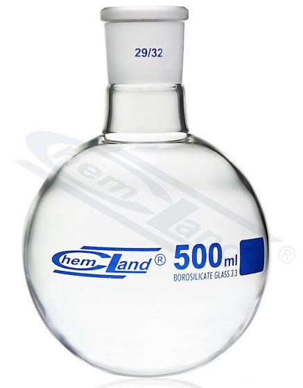 pudele ar apaļu dibenu 00100 ml, ligzda 29/32 CHEMLAND