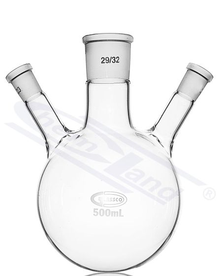 kolba ar apaļu dibenu 3 sānu kakliņi leņķī 1000ml 29/14/14 G