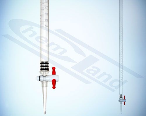 birete taisna akrila aizbāžnis PTFE tilpums 050ml