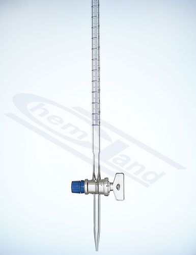 Birete ar taisnu aizbāzni stikla zila graduācija cl.B 100ml