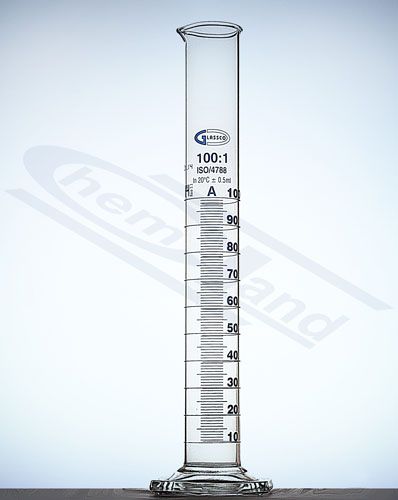 cilindrs A klases zilā gradācija partijas sertifikāts 0025ml stikla bāze GLASS