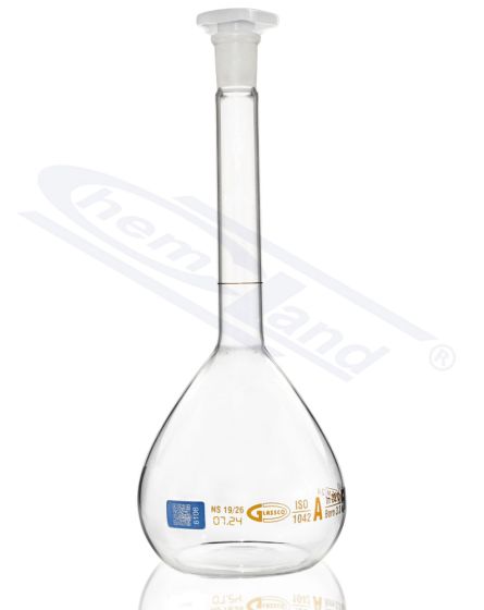 INDIVIDUĀLI sertificēta A klases bronzas kolba 0025ml WS 10/19 GLASSCO