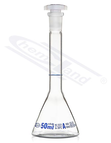 mērkolba TRAPEZOIDAL 3ml - 7/16, zila skala, A klases ar sertifikātu