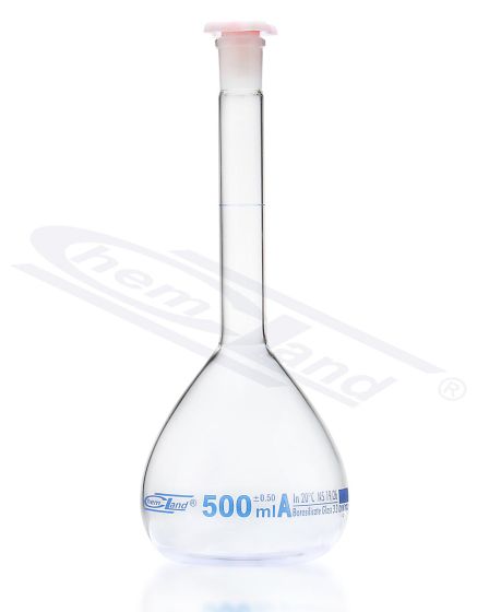 mērkolba CHEMLAND NEW LINE ar sērijas sertifikātu, A 0010ml, zila gradācija, ligzda 10/19