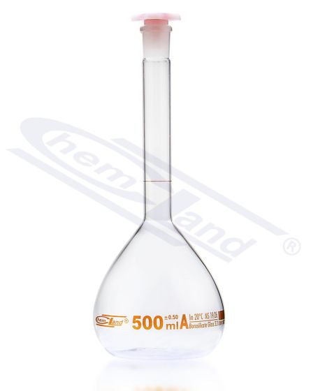 mērkolba CHEMLAND NEW LINE ar sertifikātu cl.A 0050ml brūna skalas ligzda 14/23