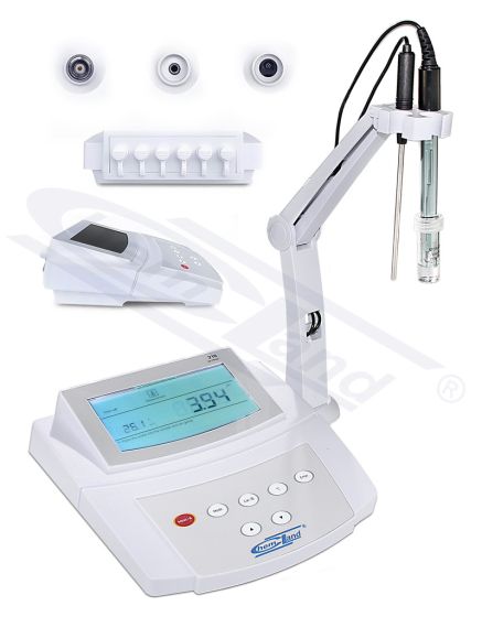 Laboratorijas pH mērītājs -1 līdz 15 pH , 1999 mV , 0 līdz 105 oC Temperatūra, komplekts ar elektrodu statīvu